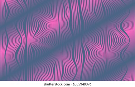 Abstract Purple Background with 3d Effect in Futuristic Style. Metal Grid. Trendy Background with Wavy Stripes and Gradient for Web Design, Presentation, Poster, Wallpaper, Banner, Illustration, Cover