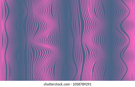 Abstract Purple Background with 3d Effect in Futuristic Style. Metal Grid. Trendy Background with Wavy Stripes and Gradient for Web Design, Presentation, Poster, Wallpaper, Banner, Illustration, Cover