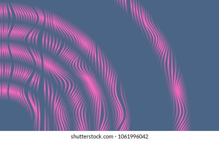 Abstract Purple Background with 3d Effect in Futuristic Style. Metal Grid. Trendy Background with Wavy Stripes and Gradient for Web Design, Presentation, Poster, Wallpaper, Banner, Illustration, Cover