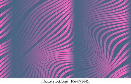 Abstract Purple Background with 3d Effect in Futuristic Style. Metal Grid. Trendy Background with Wavy Stripes and Gradient for Web Design, Presentation, Poster, Wallpaper, Banner, Illustration, Cover