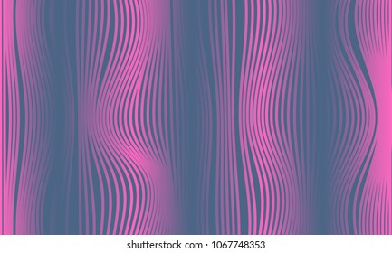 Abstract Purple Background with 3d Effect in Futuristic Style. Metal Grid. Trendy Background with Wavy Stripes and Gradient for Web Design, Presentation, Poster, Wallpaper, Banner, Illustration, Cover