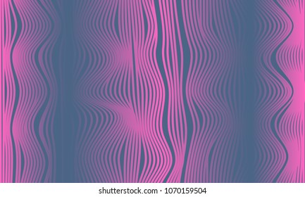 Abstract Purple Background with 3d Effect in Futuristic Style. Metal Grid. Trendy Background with Wavy Stripes and Gradient for Web Design, Presentation, Poster, Wallpaper, Banner, Illustration, Cover