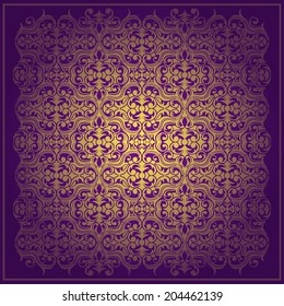 Abstract purple background baroque vector 