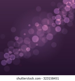Abstract Purple Background with Bokeh Defocused Lights