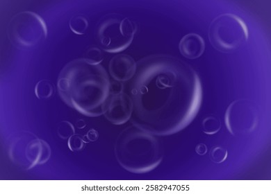 abstract purple background with cell bubbles