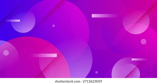 Fondo púrpura Abstractas con diseño de concepto de elemento de patrón de Formas circulares. Superponer Formas estilo de Anuncio espacial. Vector Eps10