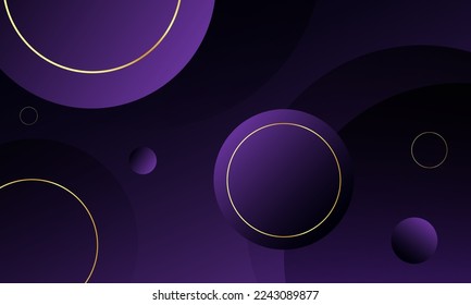 Abstract purple background with circles. Dynamic shapes composition. Vector illustration