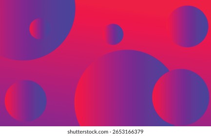 abstract purple background with circles, abstract background  Floating Blue Spheres on Gradient Background Abstract Design