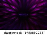 Abstract purple background. Concentric scale shapes backdrop. Vector 3d illustration. Organic radial pattern