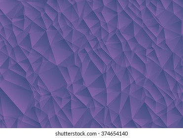 Abstract purple background consisting of triangles. Vector art.