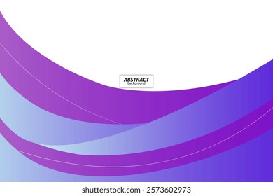 Abstract purple background with curved shapes and lines. Modern and simple background. Vector Eps10