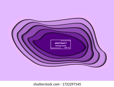 Diseño de fondo púrpura abstracto en estilo moderno de corte de papel