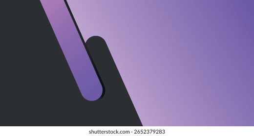 Abstract purple background with elegant bright purple and black diagonal lines. Dynamic shape composition for banner, brochure, product, presentation.