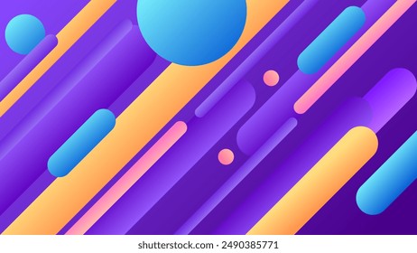 ABSTRACT PURPLE BACKGROUND ELEGANT GRADIENT SMOOTH LIQUID COLORFUL DESIGN WITH GEOMETRIC SHAPES VECTOR TEMPLATE GOOD FOR MODERN WEBSITE, WALLPAPER, COVER DESIGN 