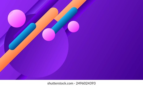 ABSTRAKTER VIOLETTER HINTERGRUND ELEGANTE GRADIENT GLATTE FLÜSSIGKEIT BUNTES DESIGN MIT GEOMETRISCHEN LINIEN FORMENS VEKTORGRAFIK VORLAGE GUT FÜR MODERNE WEBSITE, BILDSCHIRMHINTERGRUND, ABDECKUNGSDESIGN 