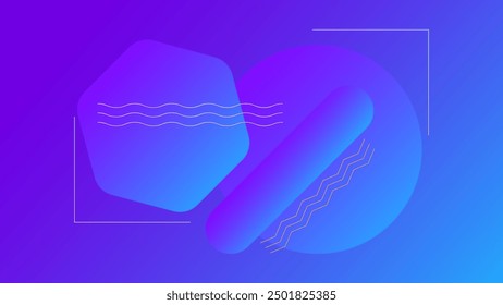 ABSTRAKT VIOLETTER HINTERGRUND ELEGANTER FARBVERLAUF GLATT FLÜSSIG BUNTES DESIGN MIT GEOMETRISCHEN LINIEN FORMEN VEKTORVORLAGE GUT FÜR MODERNE WEBSITE, TAPETE, DECKENDESIGN 