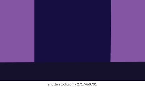Fundo roxo abstrato com uma moldura de papel em branco com listras e padrões de linha vetorial para um espaço vazio de banner de negócios ou design de cartão artístico