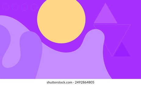 ABSTRACT PURPLE BACKGROUND FLAT COLOR WITH GEOMETRIC SHAPES VECTOR DESIGN TEMPLATE FOR WALLPAPER, COVER DESIGN, HOMEPAGE DESIGN