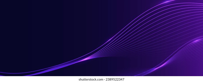Abstract purple background with flowing lines. Dynamic waves. vector illustration.	
