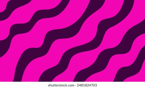 Abstract Purple Background with Flowing Wavy Texture. Modern vibrant social media template with vibrant neon color and liquid curves. 1920x1080 ratio. Vector illustration