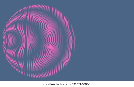 Abstract Purple Background in Futuristic Style. Metal Grid. Trendy Background with Wavy Stripes and Gradient for Web Design, Presentation, Poster, Wallpaper, Banner, Illustration, Cover
