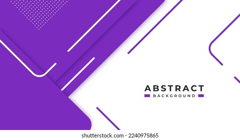 Abstract Purple Background Geometric Shape Paper Layers with Copy Space for Decorative web layout, Poster, Banner, Corporate Brochure and Seminar Template Design