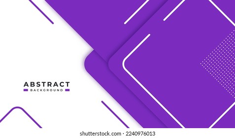 Abstract Purple Background Geometric Shape Paper Layers with Copy Space for Decorative web layout, Poster, Banner, Corporate Brochure and Seminar Template Design