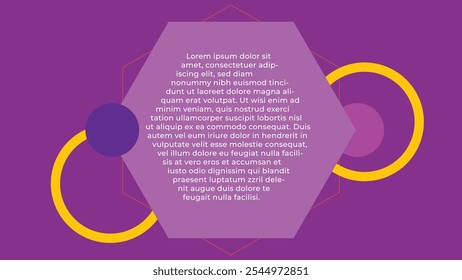 ABSTRACT PURPLE BACKGROUND  WITH GEOMETRIC SHAPES FLAT PASTEL COLOR DESIGN. COPY SPACE AREA DESIGN VECTOR TEMPLATE FOR WALLPAPER, COVER DESIGN