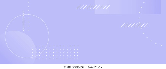 Abstract purple background with geometric shapes. The background is smooth with light purple accents and dotted patterns. Aesthetic background vector. Purple background.