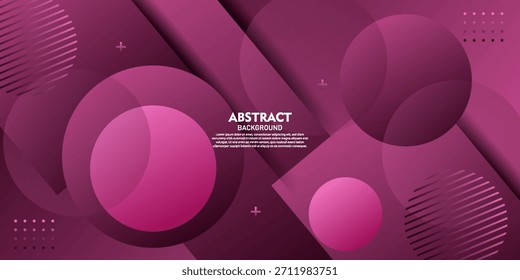 Abstract purple background with geometric square pattern concept. Elegant overlapping circle banner background. EPS10 vector.