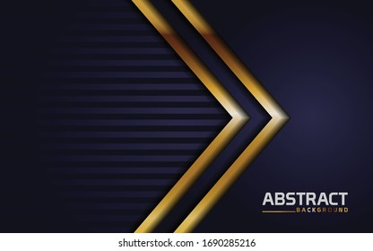 Abstract purple background with golden lines