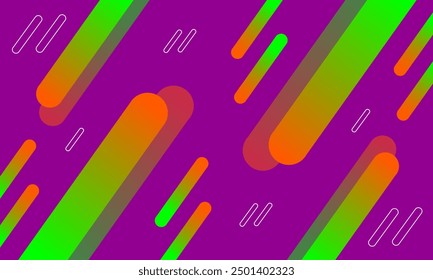 abstract purple background with green orange diagonal line, gradient color background. templates for poster, card, banner, backdrop, brochure, cover, wallpaper, website. vector design