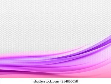 Abstract purple background with grey hexagon.