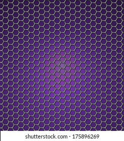 Abstract purple background with hexagon shapes and shadows