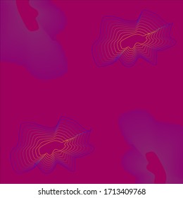 Abstract purple background isolated lines color curves