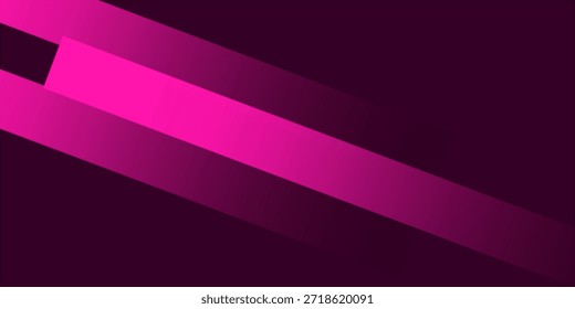 Fundo roxo abstrato com linhas diagonais claras. Design de luz de movimento. Ilustração vetorial. Tecnologia linhas listradas futuristas com efeito de tela em fundo roxo. 