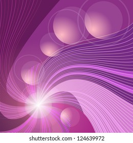 abstract purple background lines balls