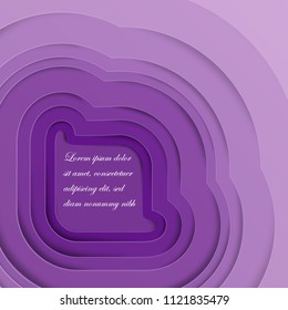 Abstract Purple Background made in Paper Cutout and Craft Style. Paper Cutout for Card, Poster, Brochure, Flyer design