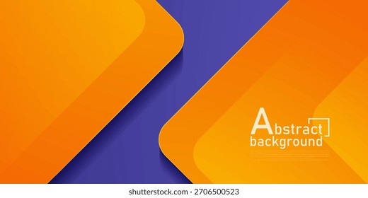 Fondo púrpura Abstractas con diseño de patrón de Formas naranjas de papercut superpuesto. Diseño de tema de Anuncio simple. Vector Eps10