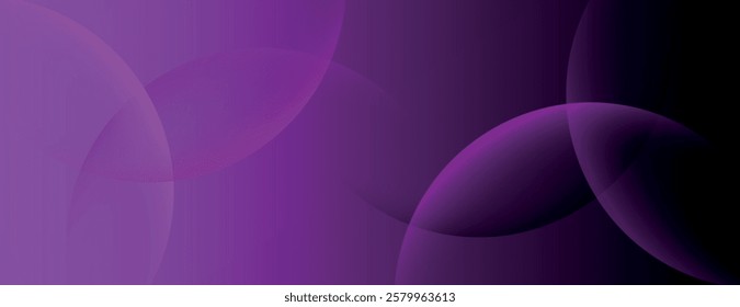 Abstract purple background with overlapping circles. The background is a gradient of purple, creating a smooth, modern texture. Minimal abstract circles vector gradient background
