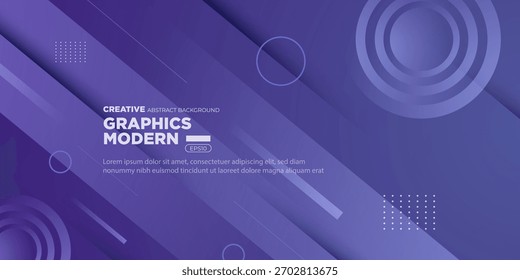 Fundo roxo abstrato com papel sobrepor formas padrão design. O círculo geométrico molda o estilo de padrão do elemento. Vetor Eps10