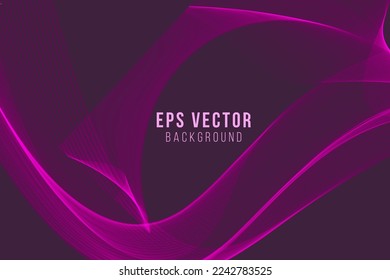 Abstract purple background with pink glowing minimalism wave