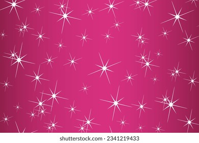 Abstract purple background with randomly scattered white shiny stars