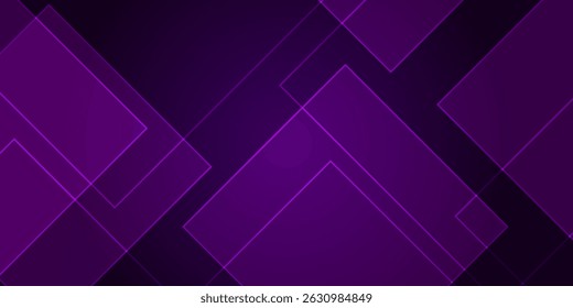 Abstract purple background with shadows and simple square lines. Looks 3D with added light. suitable for banners, flyers, posters, brochures.