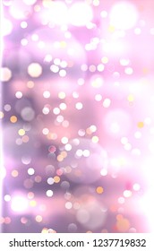 Abstract purple background with shiny blurred bokeh lights - vector illustration
