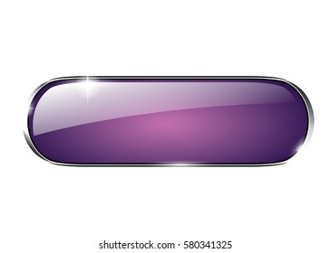 Abstract purple background in a silver frame, with space for your text. Vector illustration.