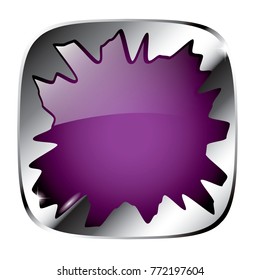 Abstract purple background with a silver frame, with space for your text. Vector illustration.