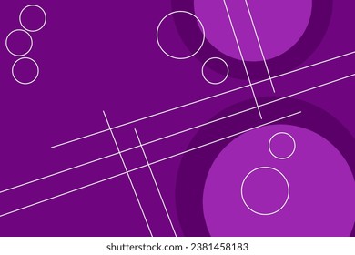 Abstract purple background, simple circle shape, cute illustration