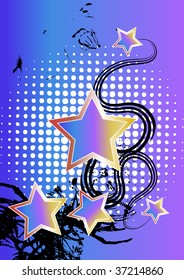 abstract purple background with stars