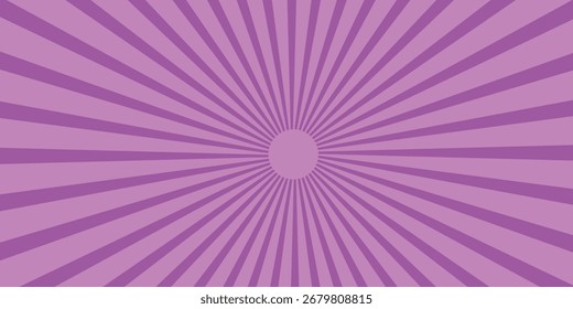 Abstract purple background with sun ray. Summer vector illustration for design simple